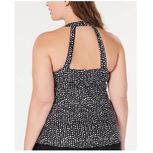 Island Escape Plus Printed Halter Tankini Top - Picture 2 of 2